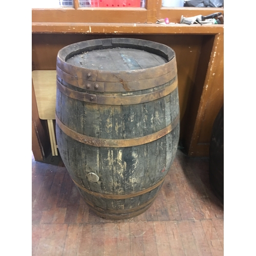 164 - Large oak whisky barrel