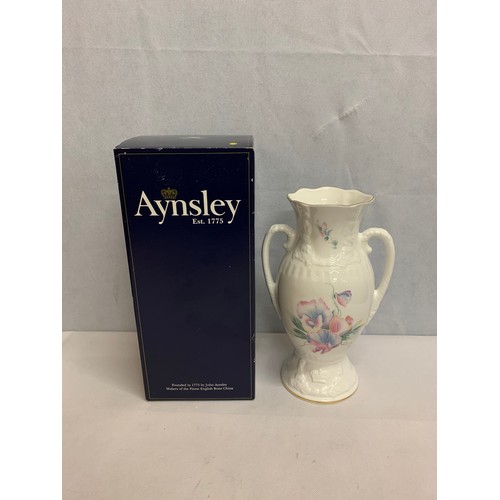 11 - Aynsley orchid vase with original box.