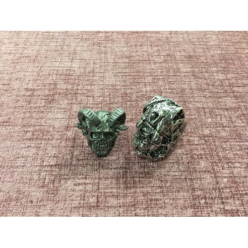 301 - 2 large skull rings