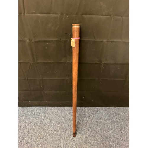 361 - Very rare antique leather covered fishing rod tube.