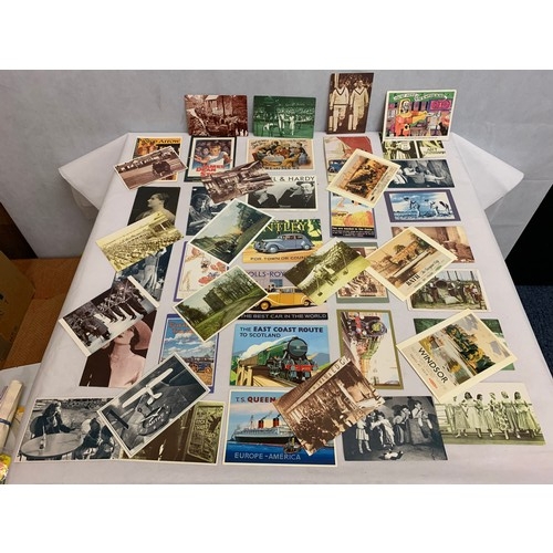 369 - Collection of vintage postcards to include trains etc.