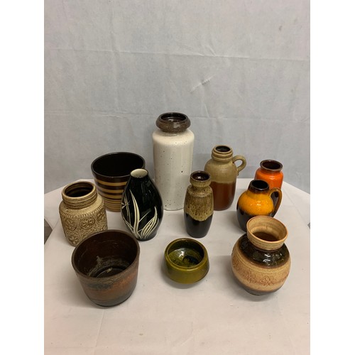 397 - Collection of West German vase and jugs.