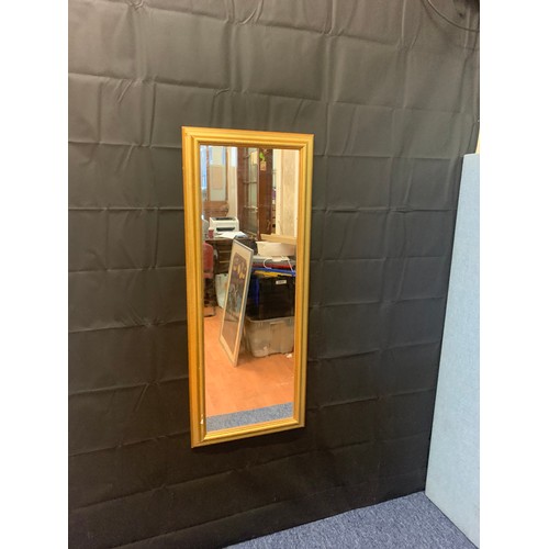 421 - Gold framed wall mirror.