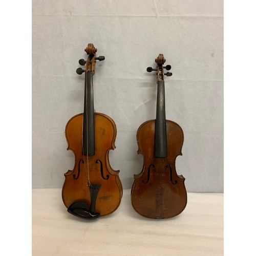 20 - 2 Antique violins.