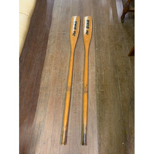 49 - Pair of vintage wooden Oars 