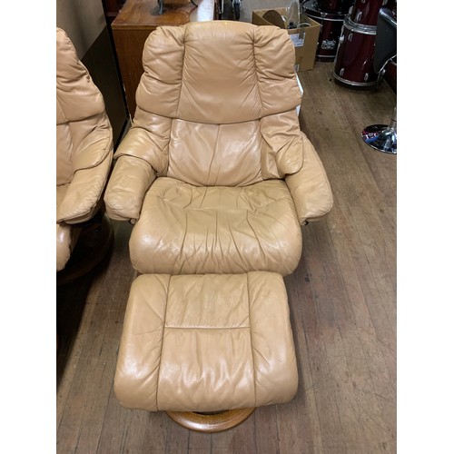 62 - ekorness stressless recliner & footstool