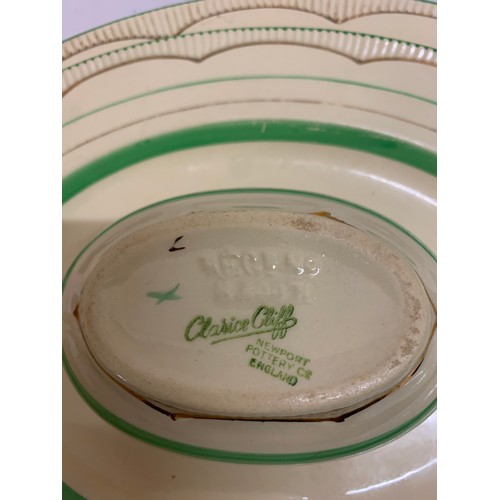 59 - 12 piece Clarice Cliff dinner set.