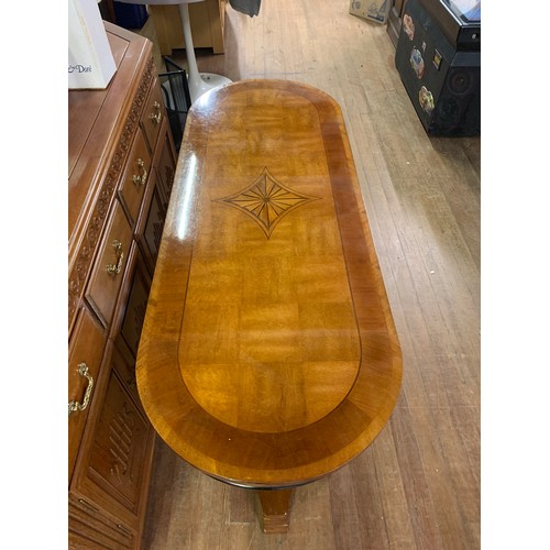 78 - Large Italian inlaid console table.