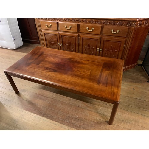 79 - Large rosewood coffee table.