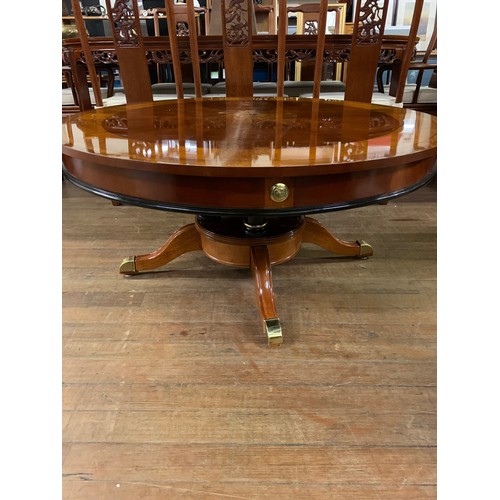 80 - Italian round, inlaid coffee table.