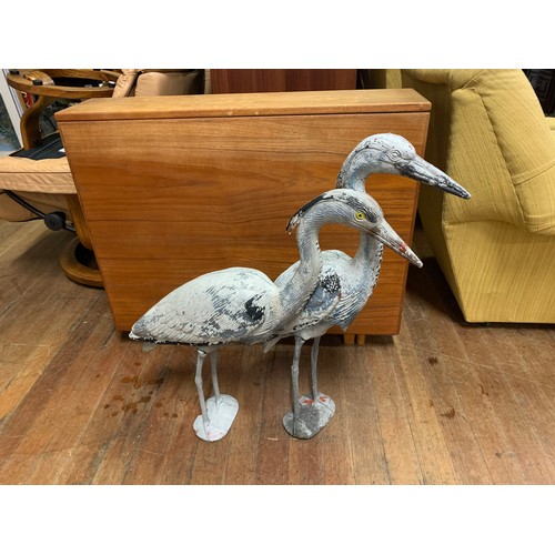 94 - 2 Heron garden ornaments. 72cm tall