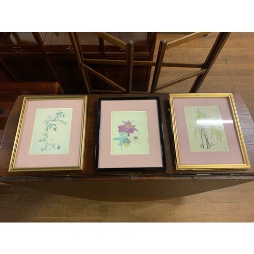 134 - 3 framed Rennie Macintosh water colour prints.