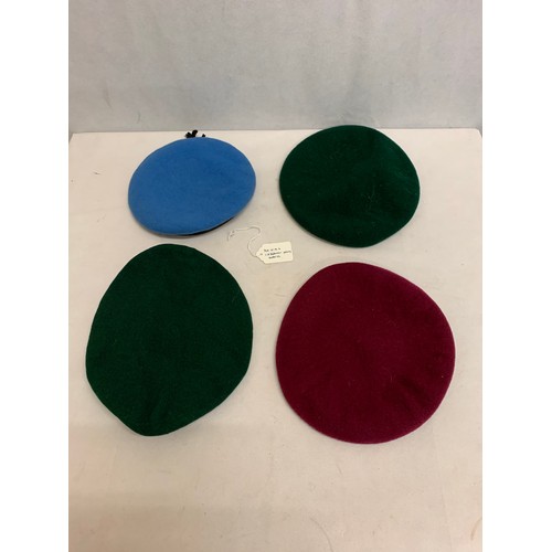 160 - 3 UK and 1 German Army Berets.