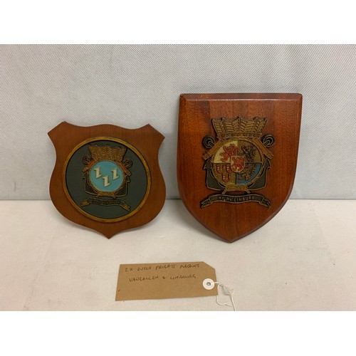 161 - Two Dutch Frigate plaques. Vangallen & Limbourg.