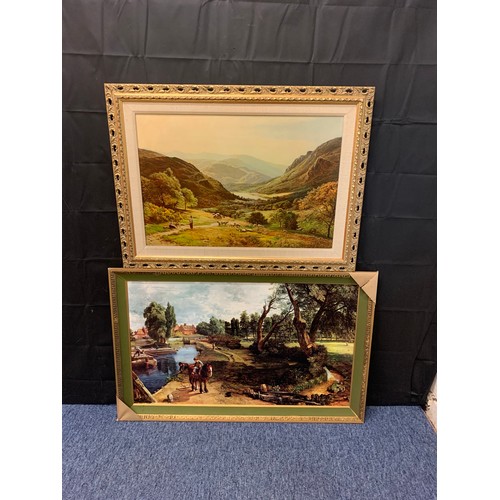 280 - 2 large gilt framed pictures