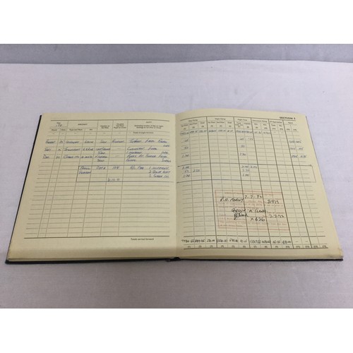 291 - 1970's/80's RAF and civil aviation pilots log book.