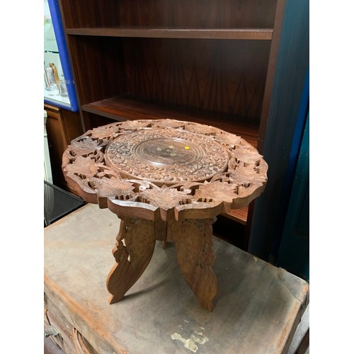 298 - Small carved Asian table.