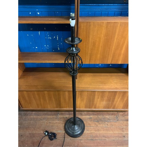 463 - Wrought iron floor lamp.