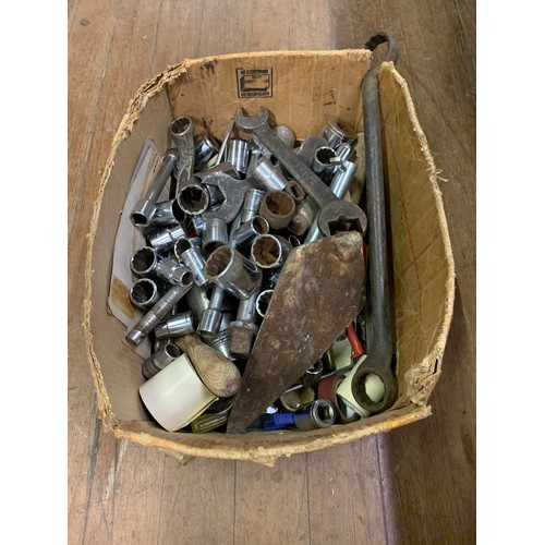 498 - Box of vintage sockets etc.