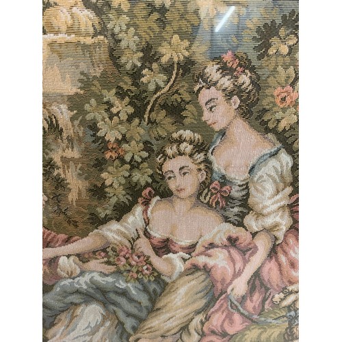 39 - Large framed tapestry. 82cmx 82cm