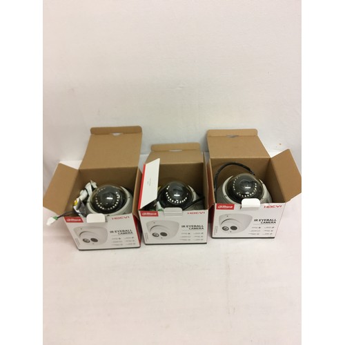 239 - 3 boxed Alhua HDCVI IR Eyeball cameras.