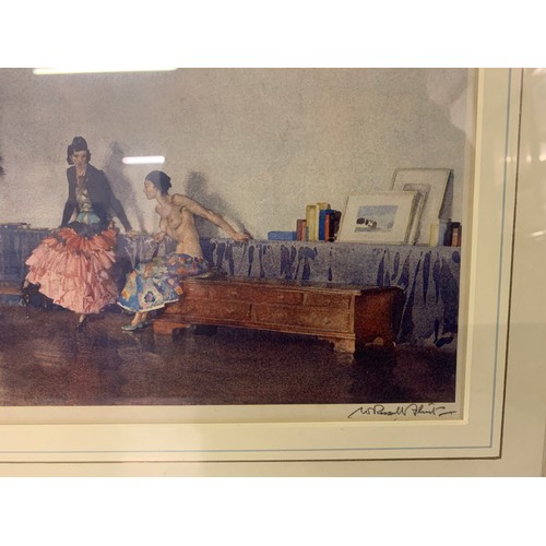 51 - pencil Signed Russell Flint print in gilt frame.