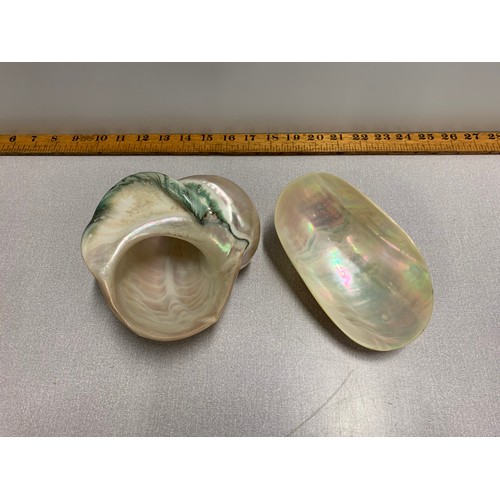 121 - 2 Abalone shells.