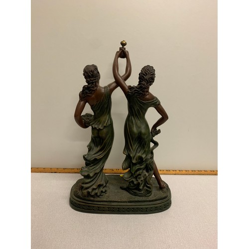 40 - Large Art Nouveau dancing ladies figure.