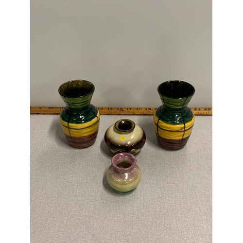 62 - 4 small west german vases