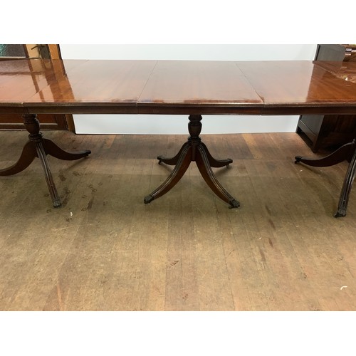 75 - large 3 pedestal dining table. See pics.