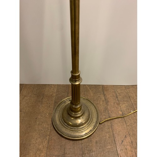 91 - Vintage brass, candlestick, standing lamp.