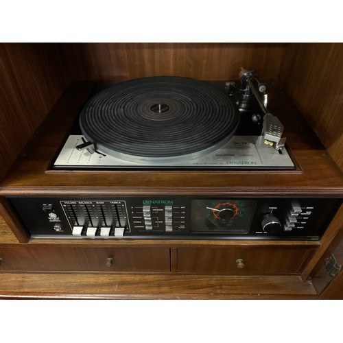 123 - Vintage Dynatron record player in cabinet with 4 speakers. goldring lenco gl 78