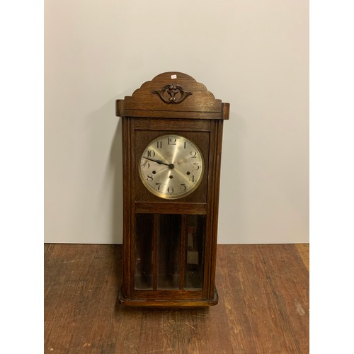 133 - Vintage wooden wall clock.