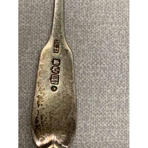 220a - Scottish silver spoon hallmarked Edinburgh R.D.