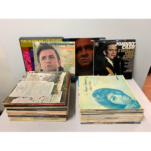 83 - Collection of vintage records to include Johnny Cash and Nina Simone etc.