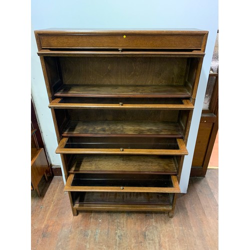 184 - Antique Sectional Barristers stacking bookcase. Made by Angus Gunn Circa 1920. 146cm x 81cm