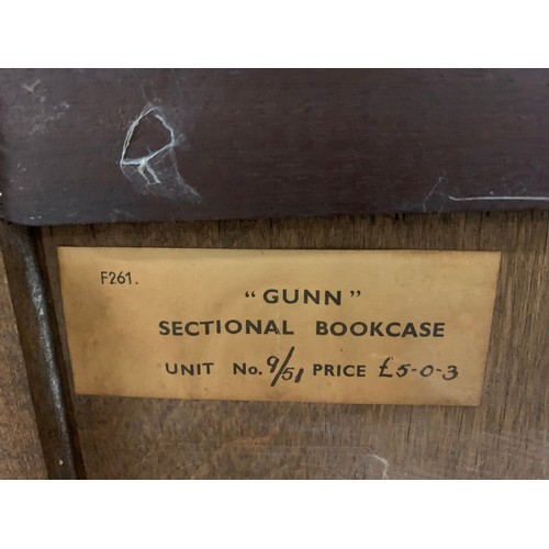 184 - Antique Sectional Barristers stacking bookcase. Made by Angus Gunn Circa 1920. 146cm x 81cm