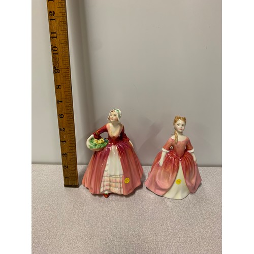 245 - 2 x Royal Doulton miniature figurines Janet and Debbie.