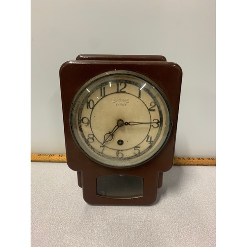 266 - Vintage metal Art Deco Smiths Enfield Kitchen clock.