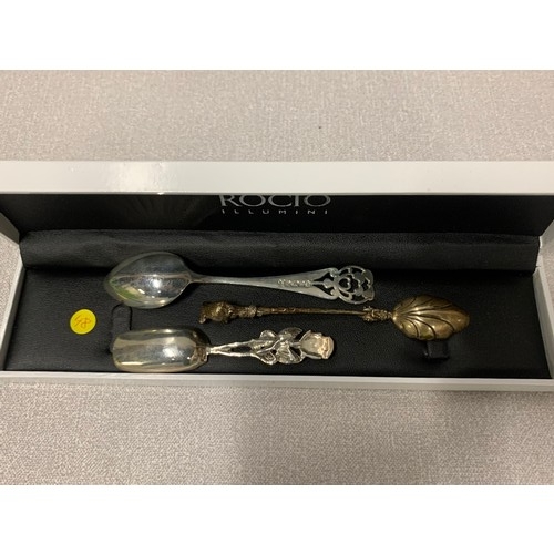 420 - 3 silver hallmarked spoons.