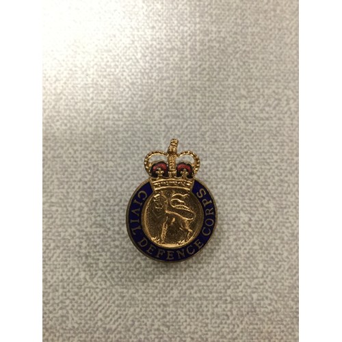 22 - 10x Civil Defence Corp embroidered badges along with 5 x J R Gaunt lapel badges.