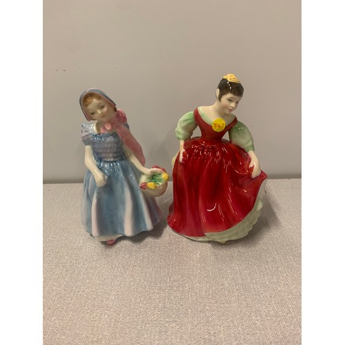 31 - 2 x Royal Doulton figurines - Wendy HN 2109 and Fair Maiden HN2434.