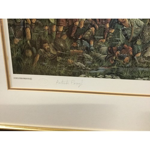 53 - Large framed, signed Graeme Baxter 89. artists proof copy of the Battle of Culloden 101 x 80.