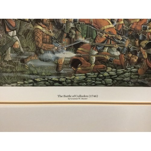 53 - Large framed, signed Graeme Baxter 89. artists proof copy of the Battle of Culloden 101 x 80.