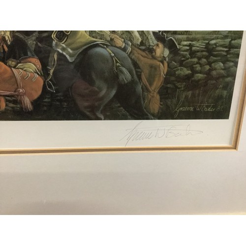 53 - Large framed, signed Graeme Baxter 89. artists proof copy of the Battle of Culloden 101 x 80.