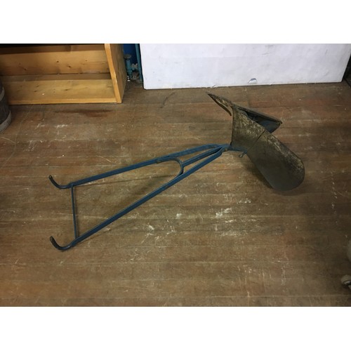 68 - Vintage hand held, cast metal furrow plough.
110cm long