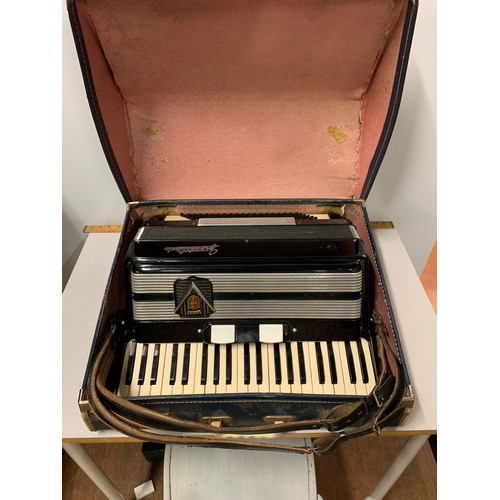 78 - Vintage Frontalini bass accordion in case.