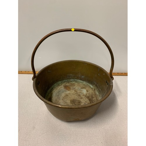 81 - Antique brass jelly pan.