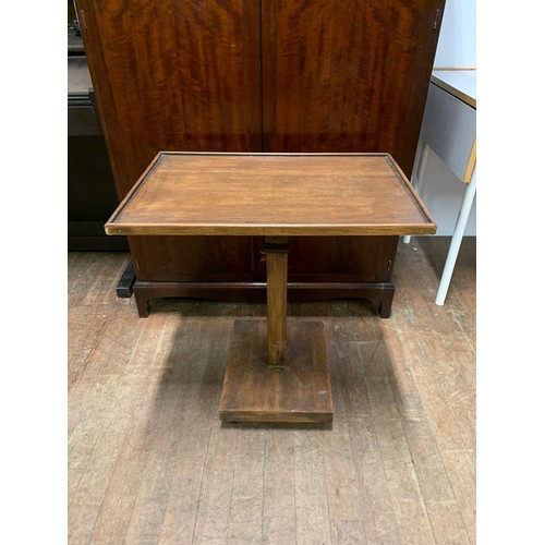 92 - Vintage Blackburn Multi Form table. Badge to the underside. 65cm tall x 62 cm wide.