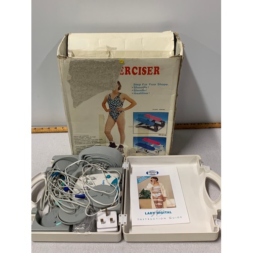 615 - Boxed Exercise stepper and Lady Digital set.